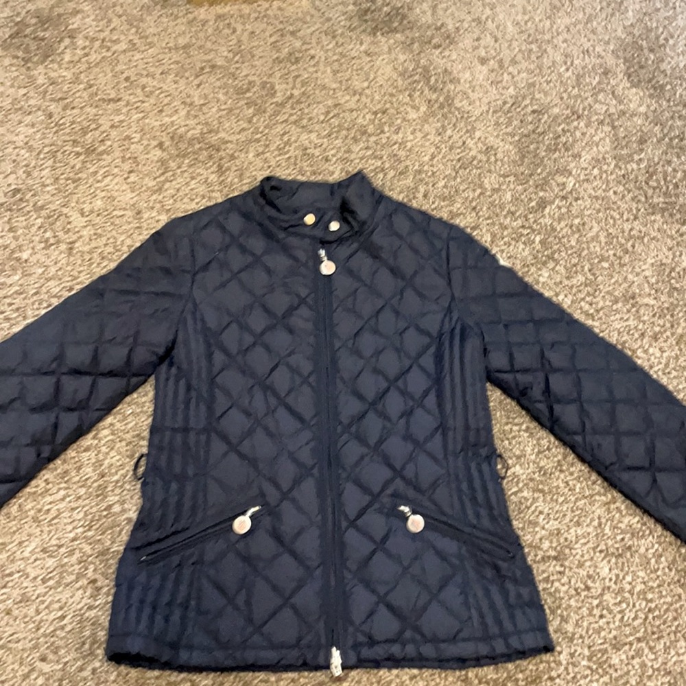 Moncler Italian designer Navy Blue Winter Kids Jacket 12 12A girls boys